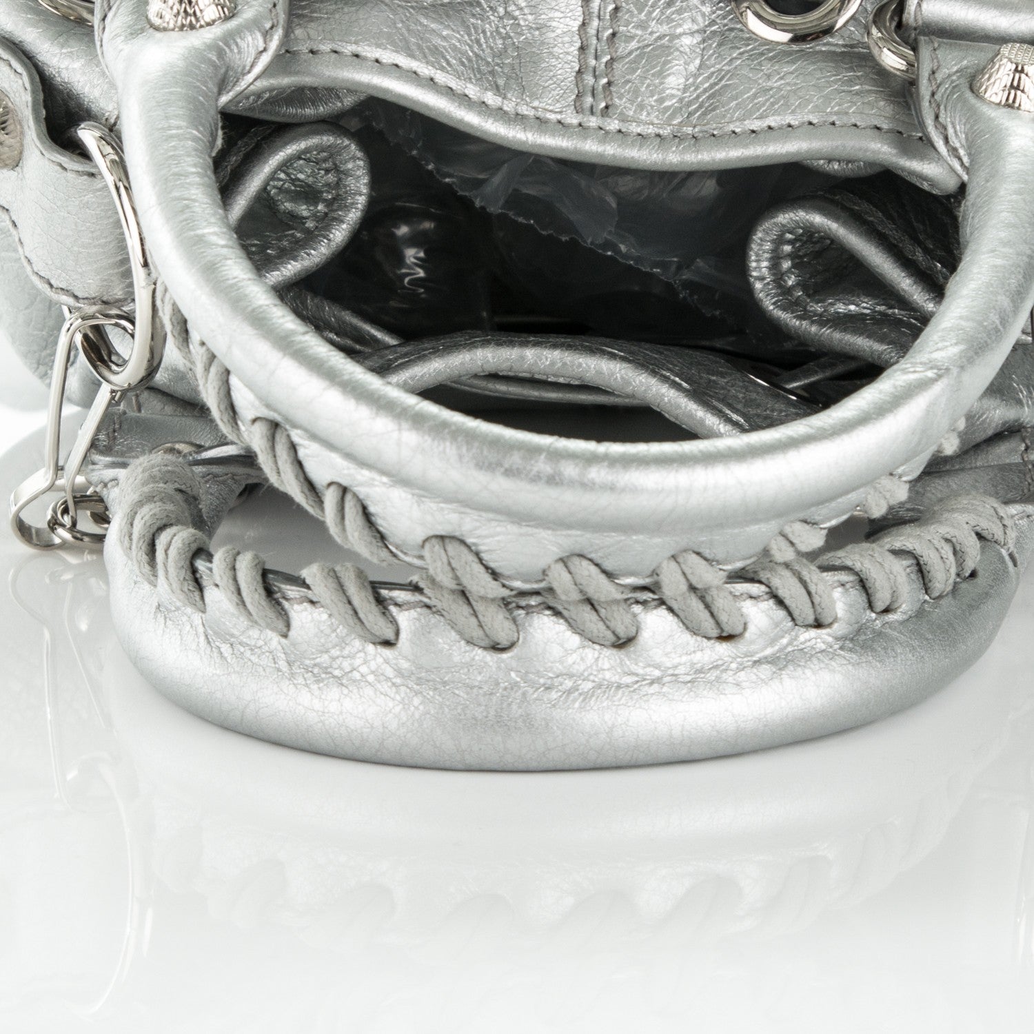 Balenciaga Agneau Giant 12 Silver Hardware Mini Pompon Gris Aluminum 5 of 8