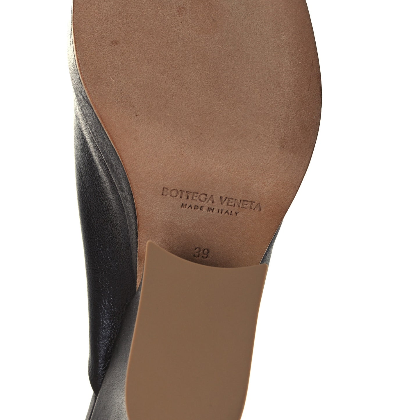 Nappa Stack Mule Sandals 39 Fondente