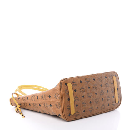 MCM Visetos Medium Liz Reversible Shopper Tote Cognac Yellow 7 of 15