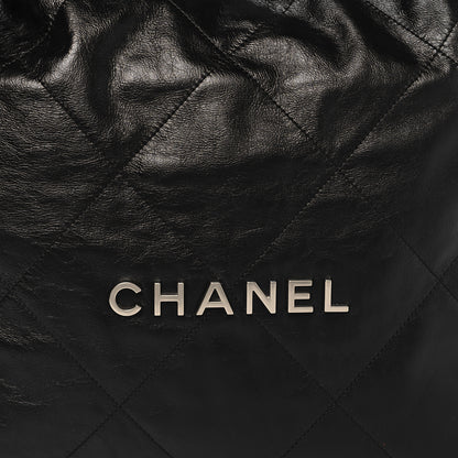 Chanel Shiny Calfskin Quilted Chanel 22 Black 9 of 11