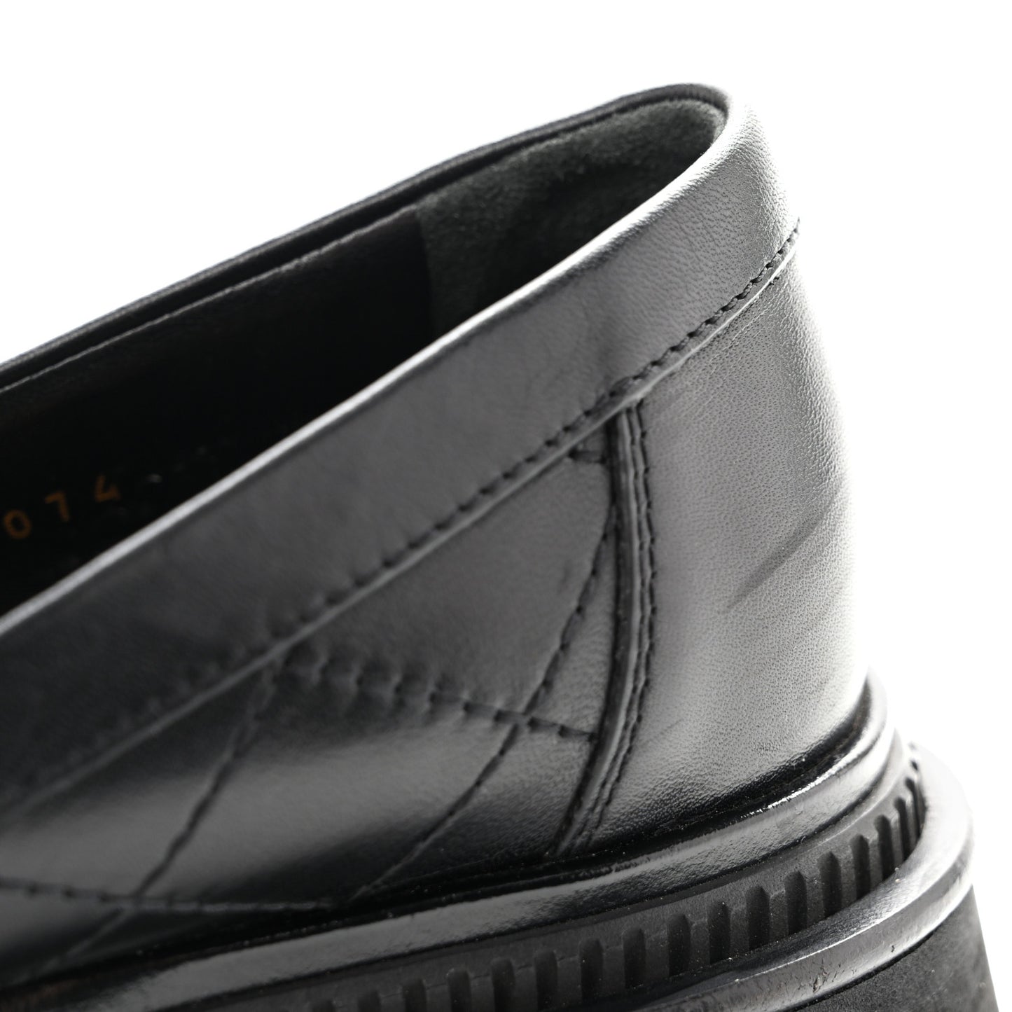 Calfskin Quilted CC Mocassin Loafers 35 Black