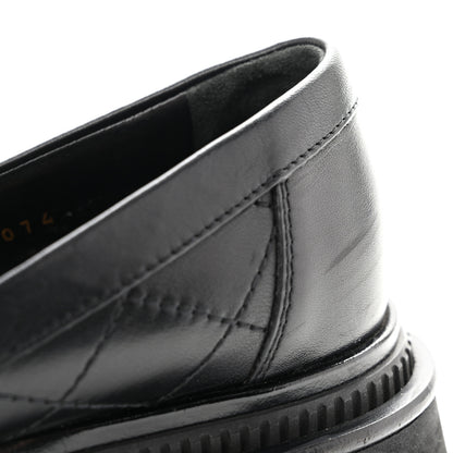Chanel Calfskin Quilted CC Mocassin Loafers 35 Black 11 of 12