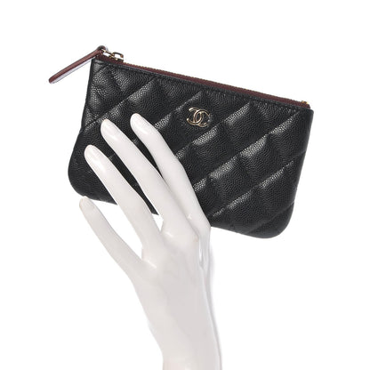 Chanel Caviar Quilted Small Cosmetic Case Black 2 of 7