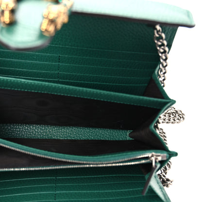 Gucci Calfskin Mini Dionysus Chain Wallet Emerald 5 of 11