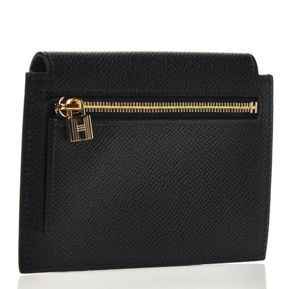 Hermes Epsom Kelly Pocket Compact Wallet Black 3 of 7