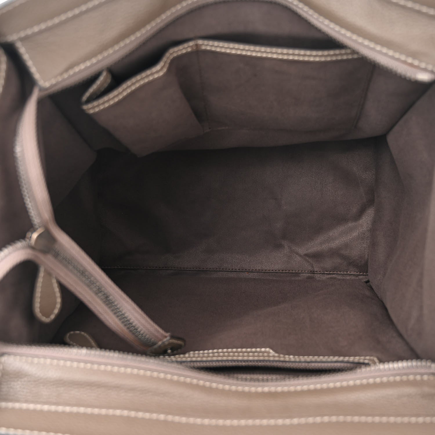 Celine Drummed Calfskin Mini Luggage Souris 5 of 11