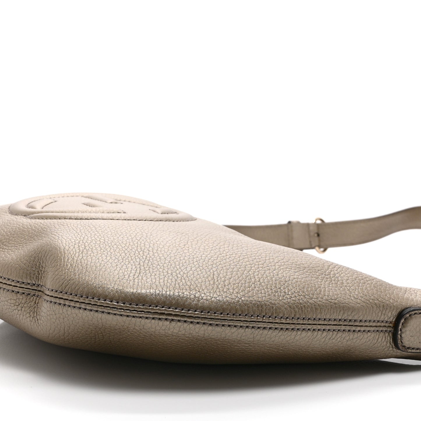 Pebbled Calfskin Small Soho Hobo Fango