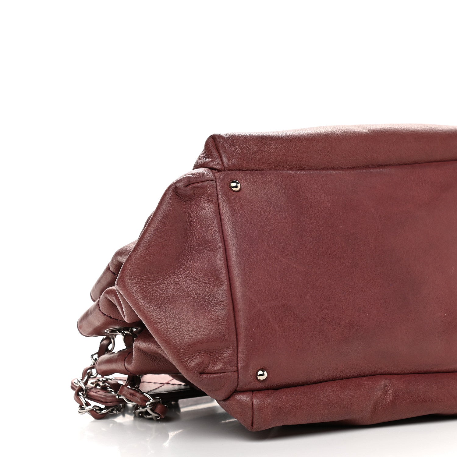 Chanel Lambskin Quilted Chain Accordion Flap Brown 8 of 11