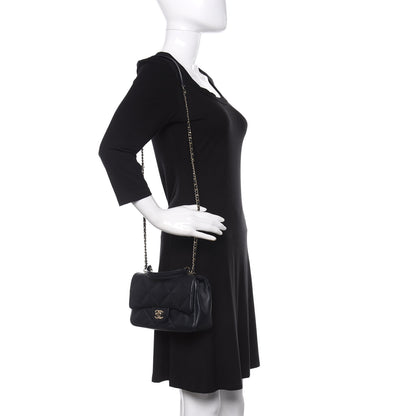 Chanel Lambskin Quilted Small Easy Carry Flap Navy 2 of 13