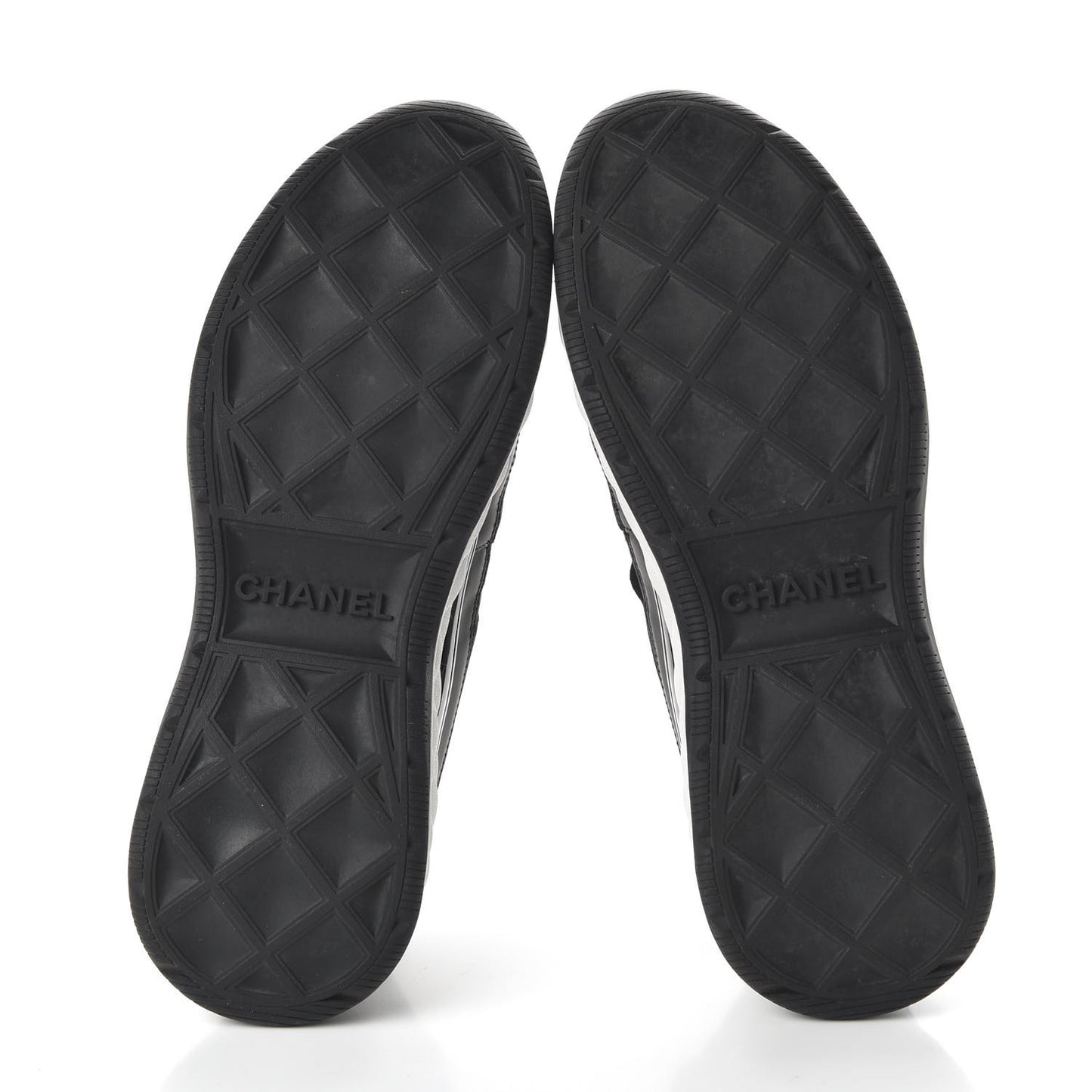 Fabric Calfskin Suede CC Sneakers 39 Black