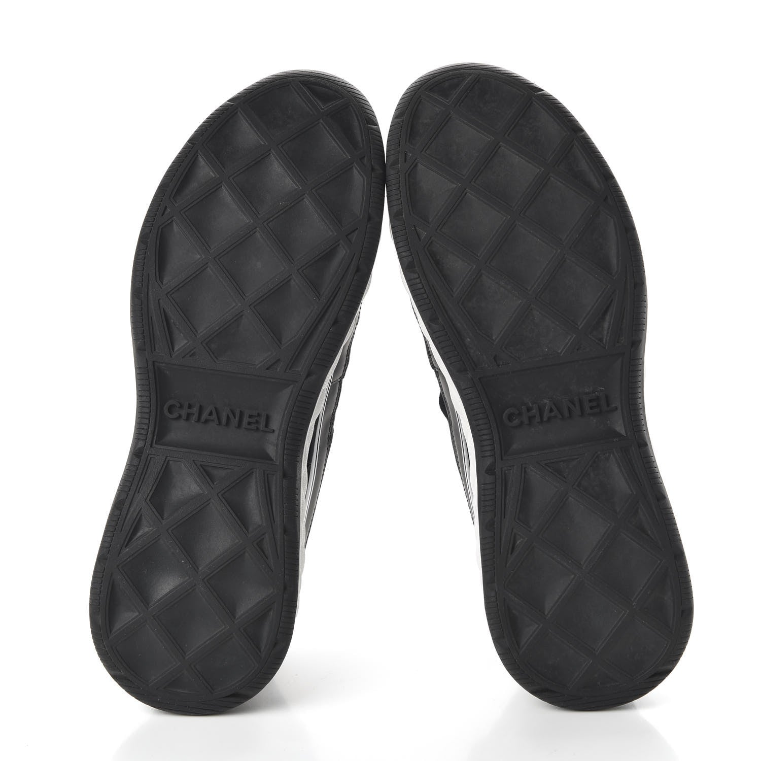 Chanel Fabric Calfskin Suede CC Sneakers 39 Black 5 of 9