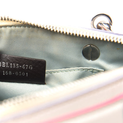Fendi Vitello Dolce Crystal Croc Tail Mini By The Way Boston Bag White Ice Multicolor 9 of 15