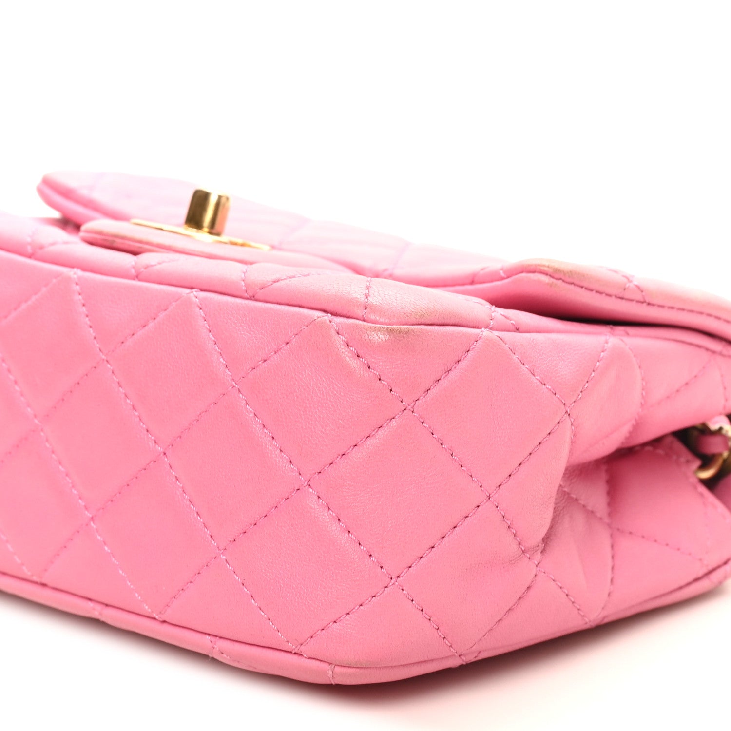 Chanel Lambskin Quilted Mini Pearl Crush Flap Pink 10 of 12