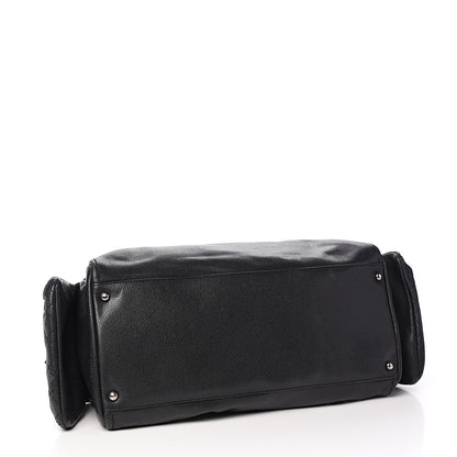 Chanel Glazed Caviar Quilted Mademoiselle Bowling Bag Black 3 of 13