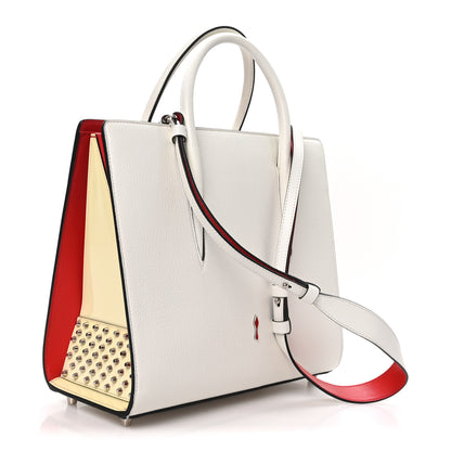 Christian Louboutin Calfskin Empire Studded Medium Paloma Snow 3 of 9