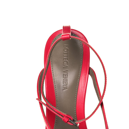 Bottega Veneta Lambskin Stretch Multi Strap 90mm Sandals 38 Fuchsia 7 of 8