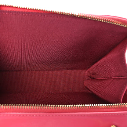 Chanel Crumpled Lambskin Quilted Get Round Top Handle Vanity Case Pink 5 of 10