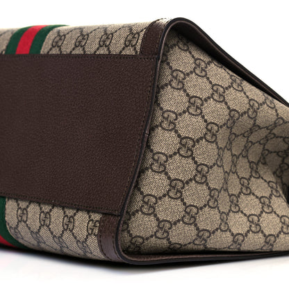 Gucci GG Supreme Monogram Web Medium Ophidia Tote Bag Brown 10 of 10