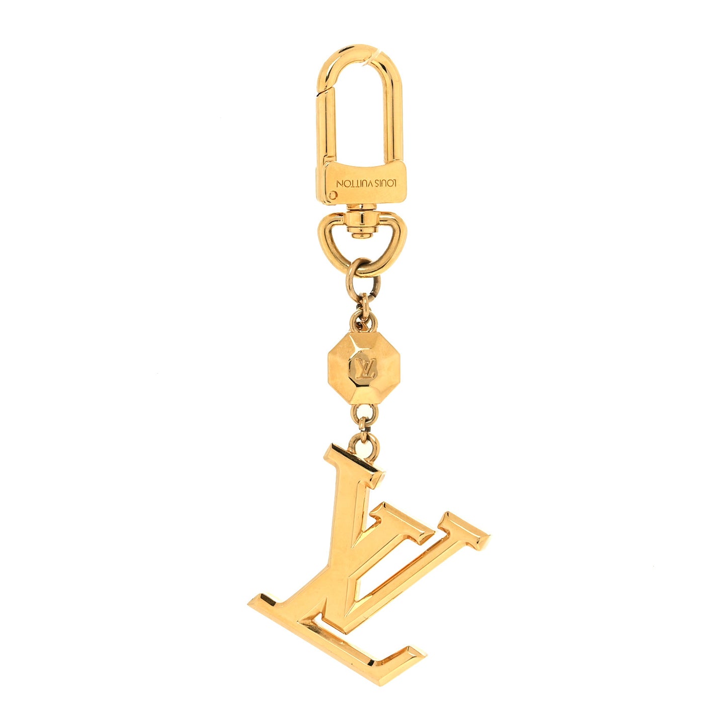 LV Facettes Bag Charm Key Holder Gold