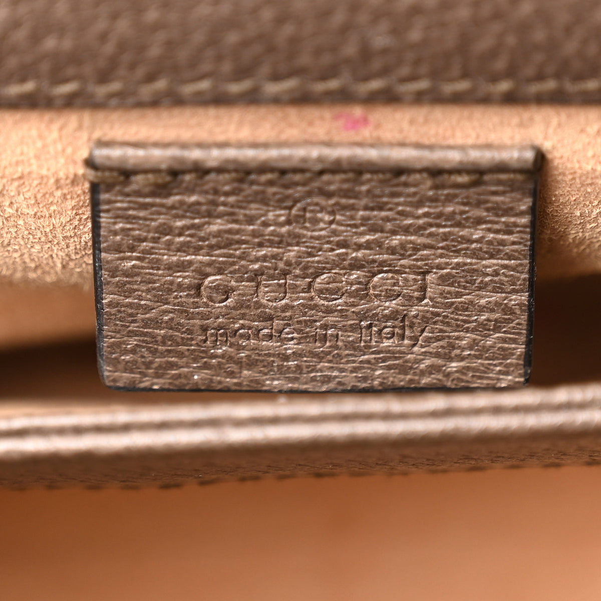 Gucci GG Supreme Monogram Textured Dollar Calfskin Web Mini Ophidia Chain Shoulder Bag Beige Ebony New Acero 6 of 11