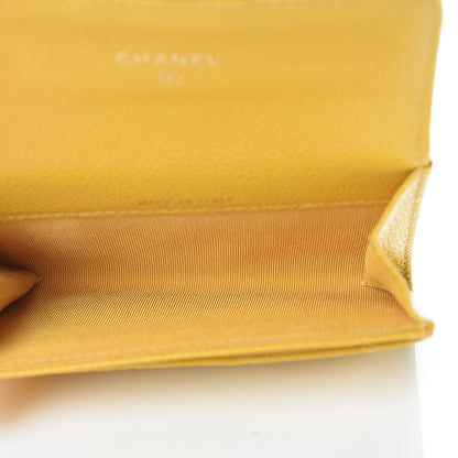 Chanel Caviar Quilted Flap Card Holder Yellow 5 of 9