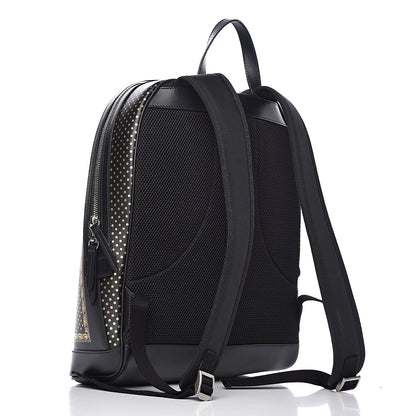 Gucci X SEGA Calfskin GUCCY Stars Dome Backpack Black Gold 3 of 11