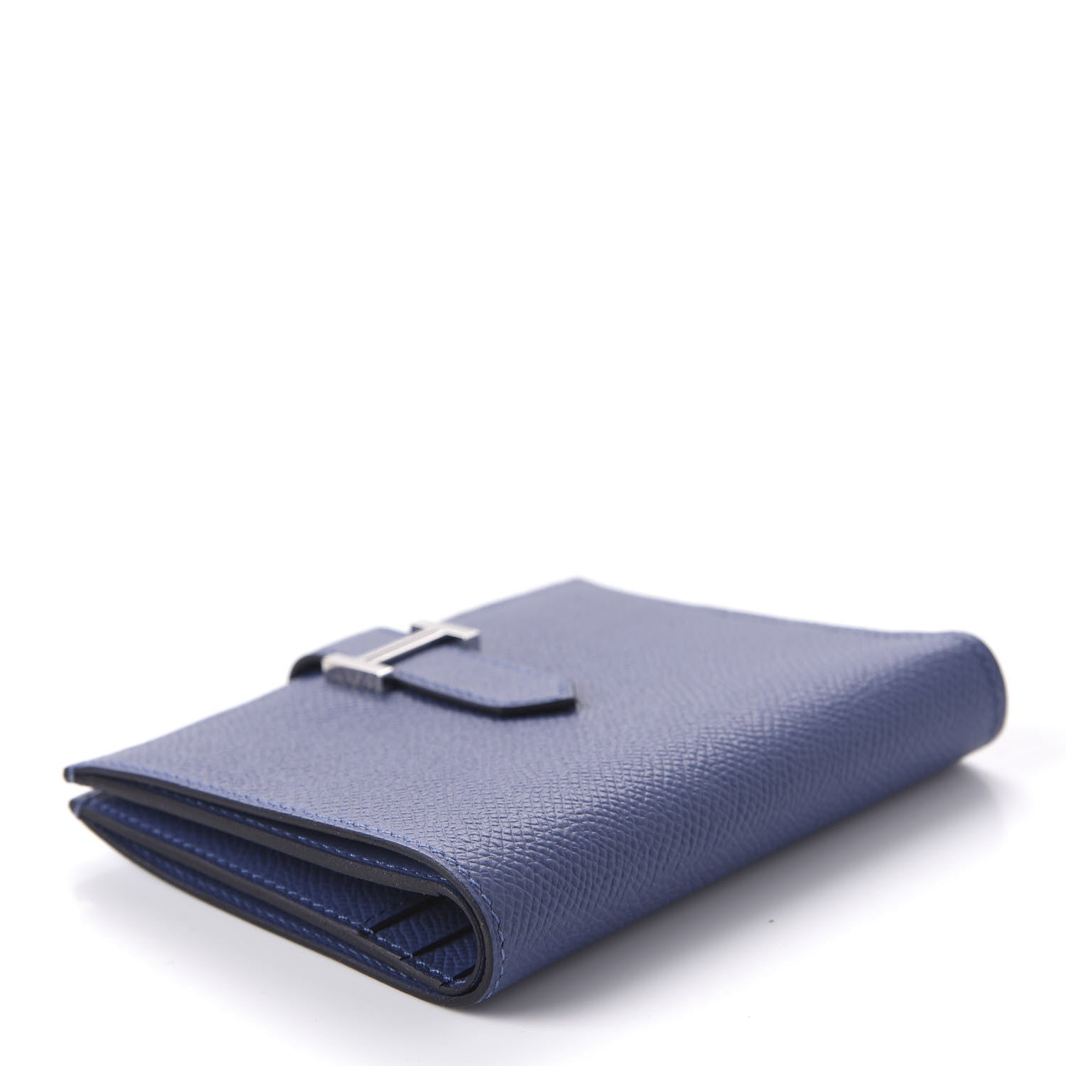 Hermes Epsom Bearn Compact Wallet Bleu Brighton 4 of 11
