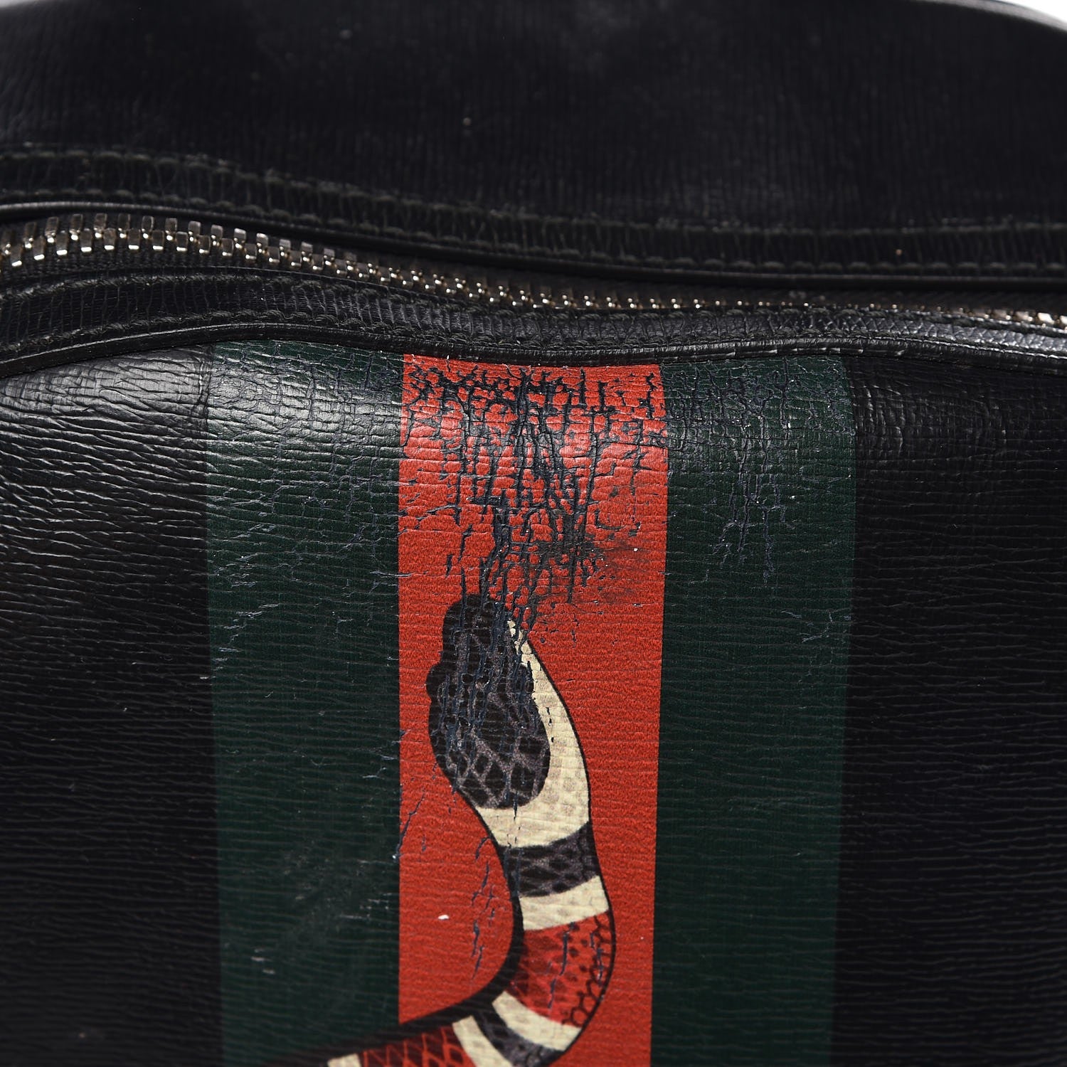 Gucci Calfskin Kingsnake Dome Backpack Black 8 of 17