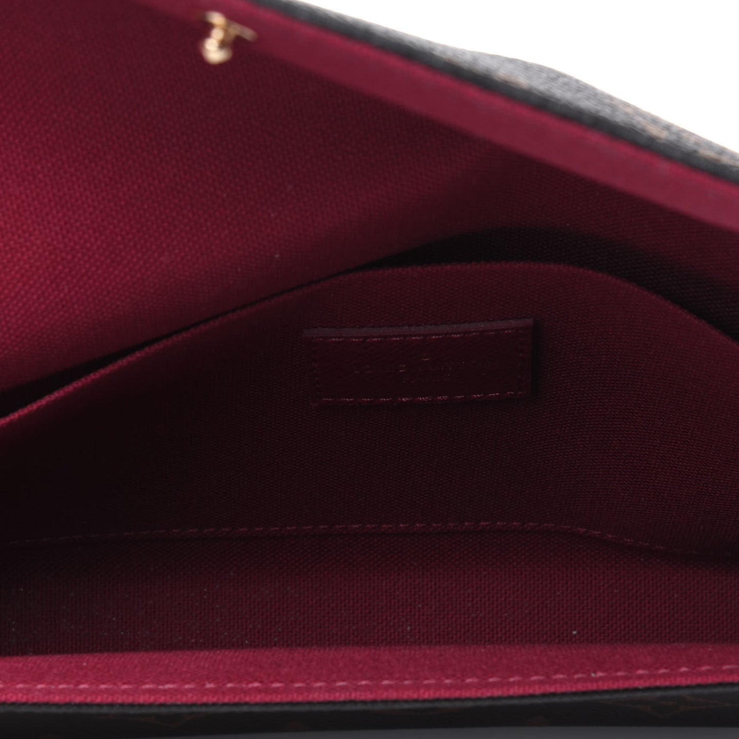 Monogram Pochette Felicie Chain Wallet Fuchsia