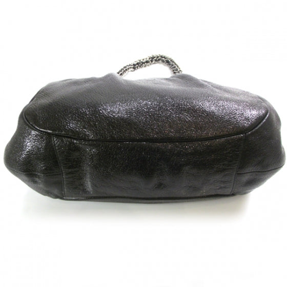 Prada Cervo Lux Chain Shoulder Bag Black 4 of 9