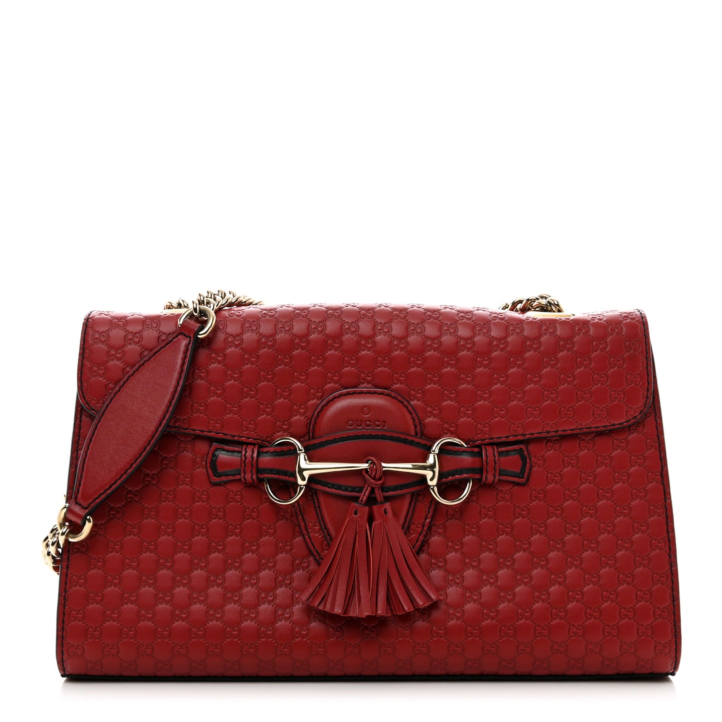 Microguccissima Medium Emily Chain Shoulder Bag Red