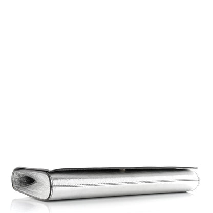 Saint Laurent Metallic Calfskin Monogram Large Belle De Jour Clutch Silver 4 of 8