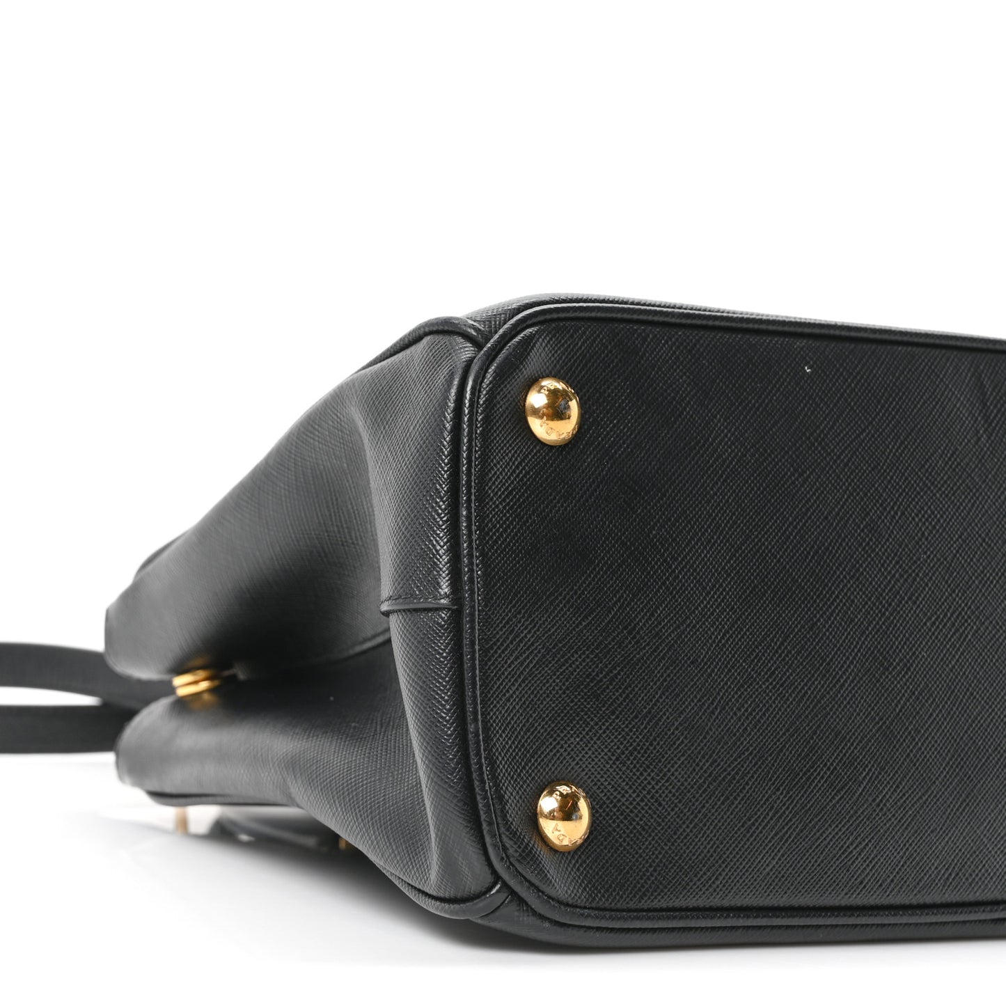 Saffiano Small Galleria Double Zip Tote Black