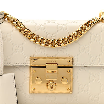 Gucci Guccissima Small Padlock Shoulder Bag White 8 of 10