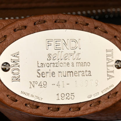 Fendi Cuoio Romano Selleria Bi-Color Large Peekaboo Iconic Satchel Black Mou 7 of 34