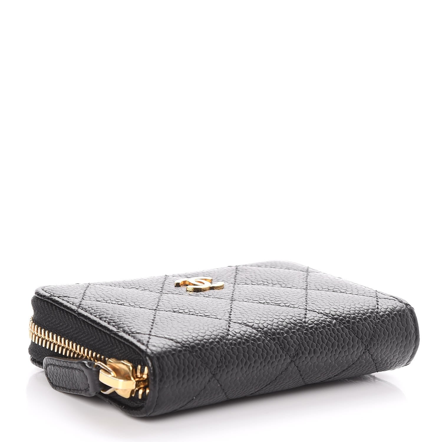 Chanel Caviar Quilted Zip Coin Purse Black 4 of 8