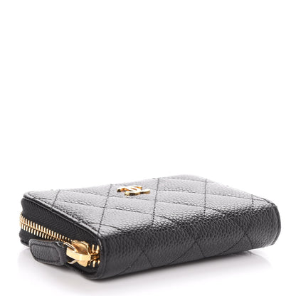 Chanel Caviar Quilted Zip Coin Purse Black 4 of 8