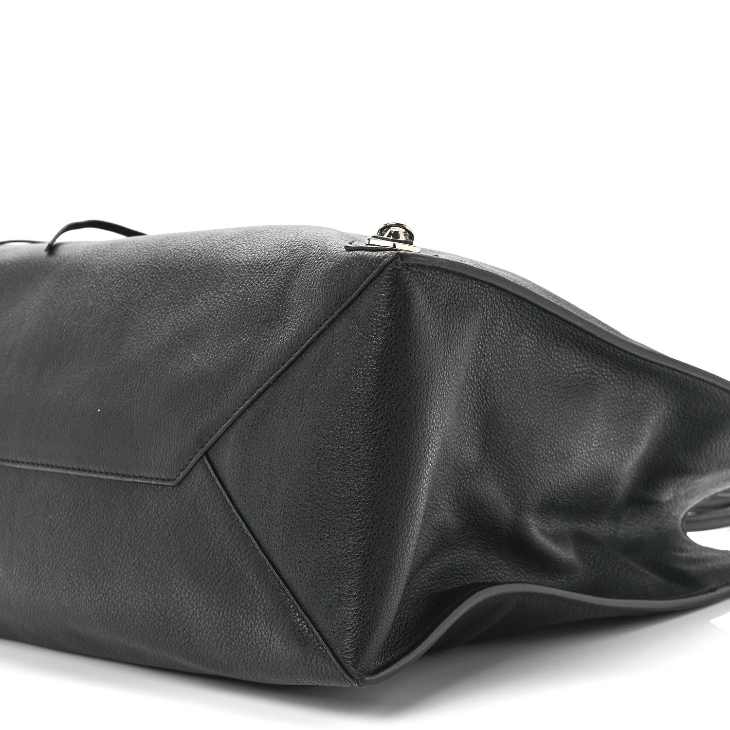 Balenciaga Grained Calfskin Silver Metallic Edge Hardware Papier A4 Tote Black 12 of 12