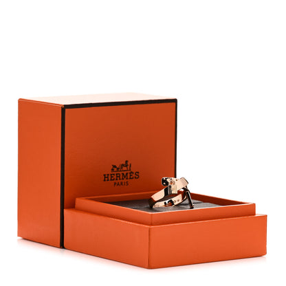 Hermes 18K Rose Gold Kelly Gavroche Ring 51 5.75 8 of 8