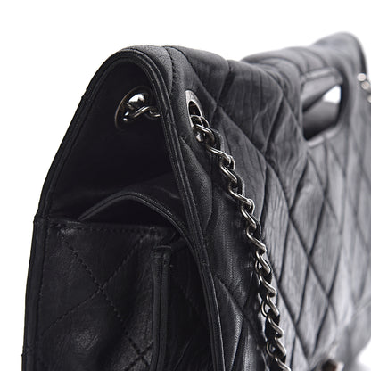 Chanel Washed Lambskin Maxi Take Away Flap Bag Black 16 of 20