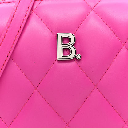 Balenciaga Nappa Calfskin Quilted XS Touch B Camera Shoulder Bag Fuchsia 7 of 9