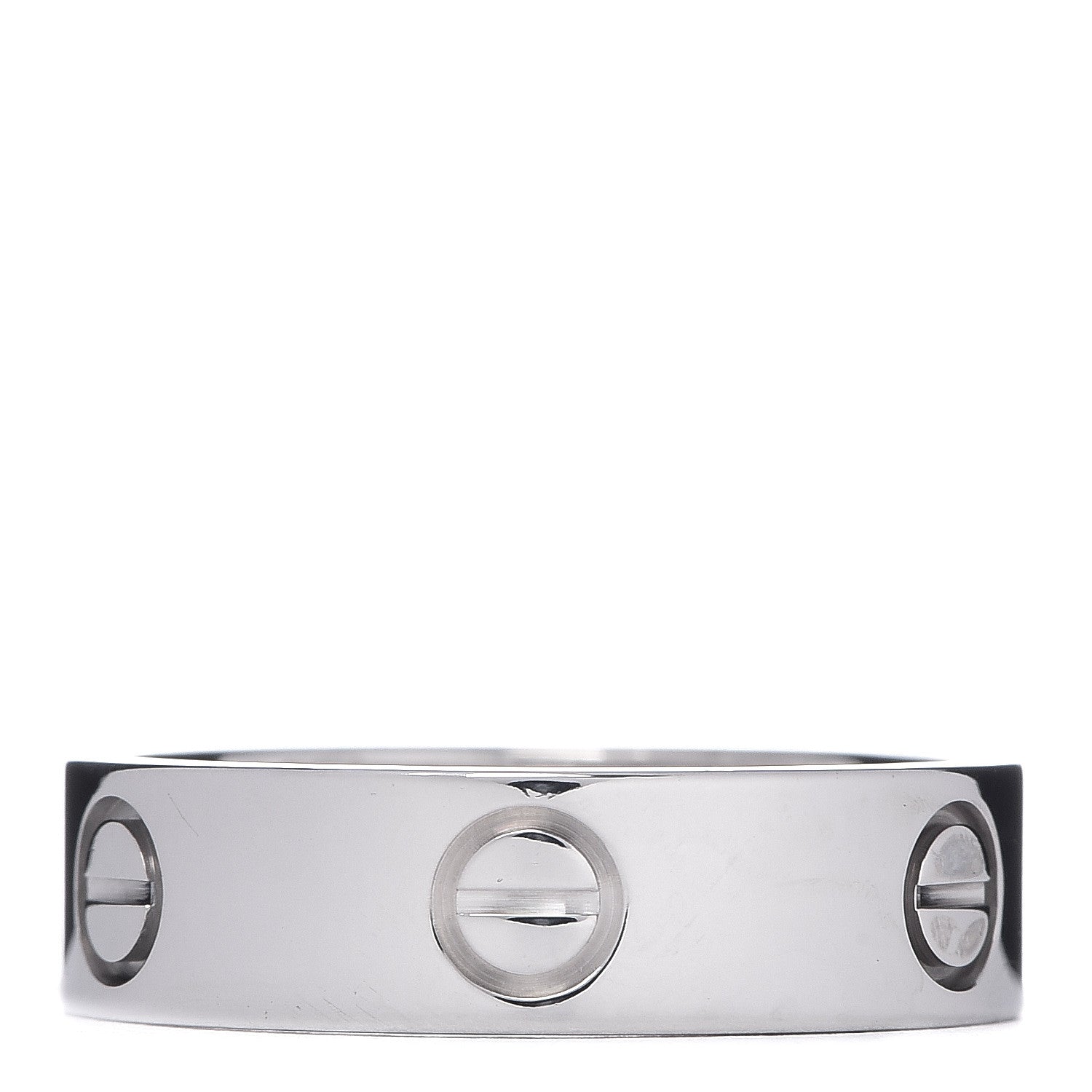 Cartier 18K White Gold 5.5mm LOVE Ring 56 7.75 1 of 5