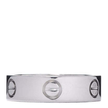 Cartier 18K White Gold 5.5mm LOVE Ring 56 7.75 1 of 5