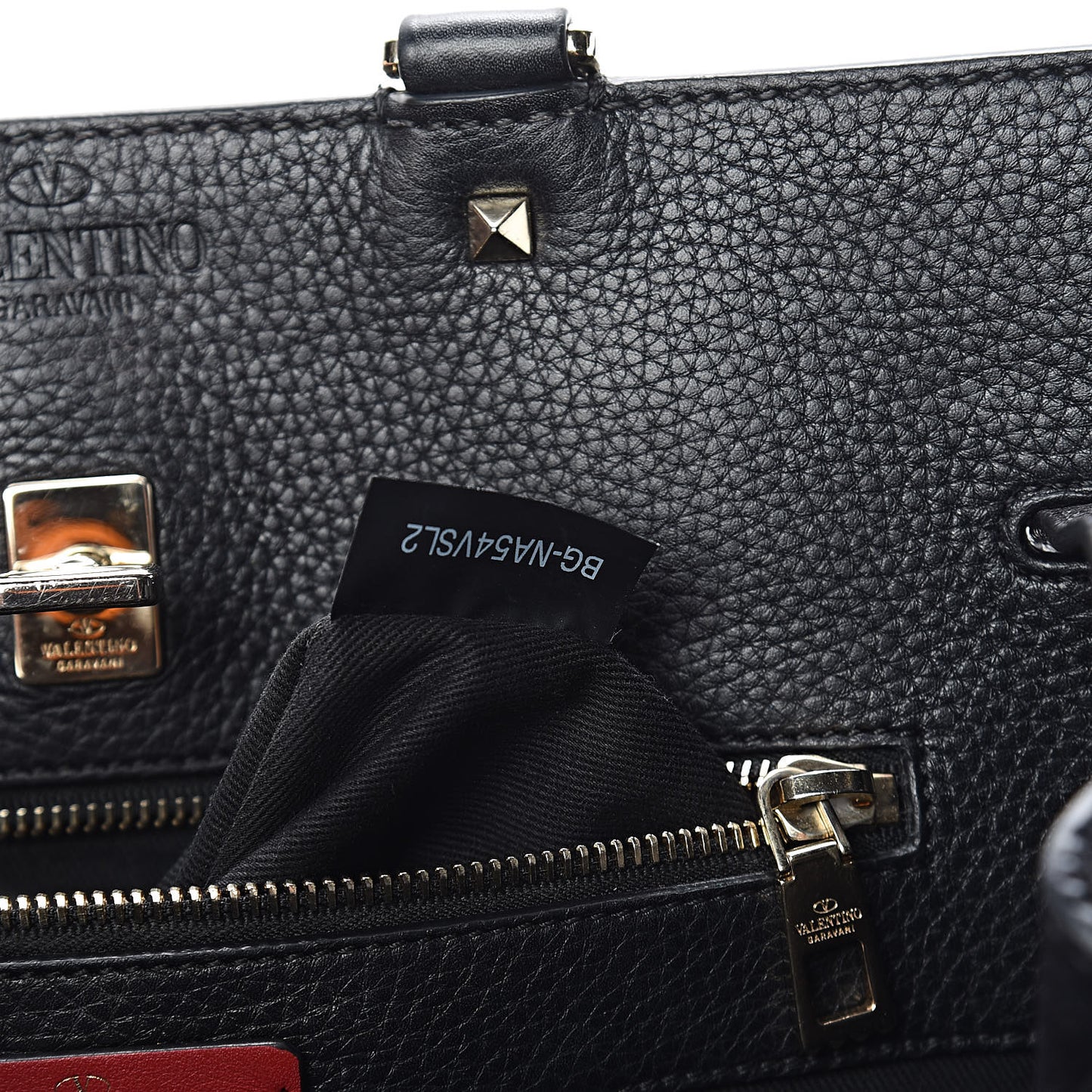 Pebbled Calfskin Large JoyLock Satchel Black