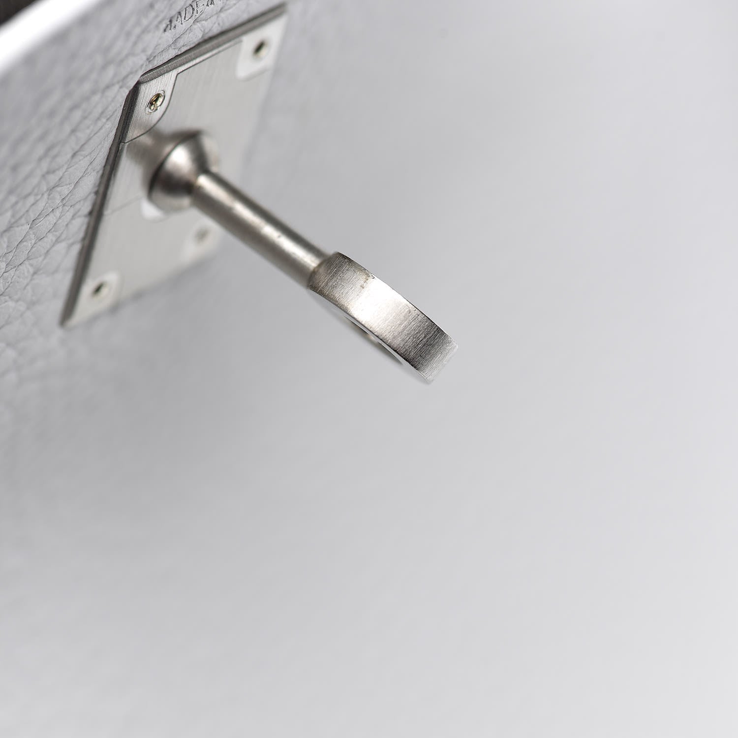 Hermes Taurillon Clemence Horseshoe Kelly Retourne 25 White Black 19 of 43
