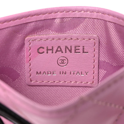 Chanel Calfskin Quilted Cambon Card Holder Pink Black 6 of 16