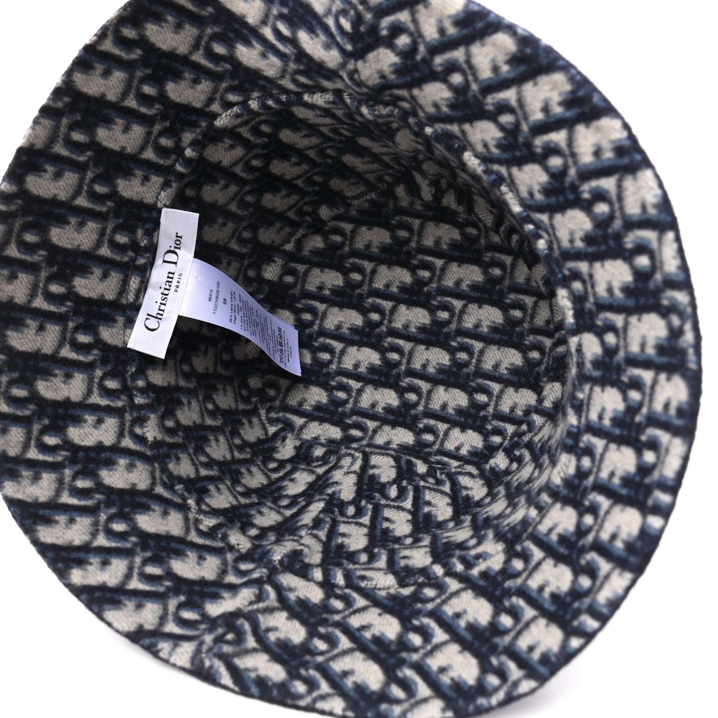 Oblique Jacquard Bucket Hat 59 Blue