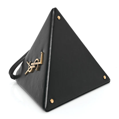 Saint Laurent Lambskin Pyramid Clutch Black 4 of 12