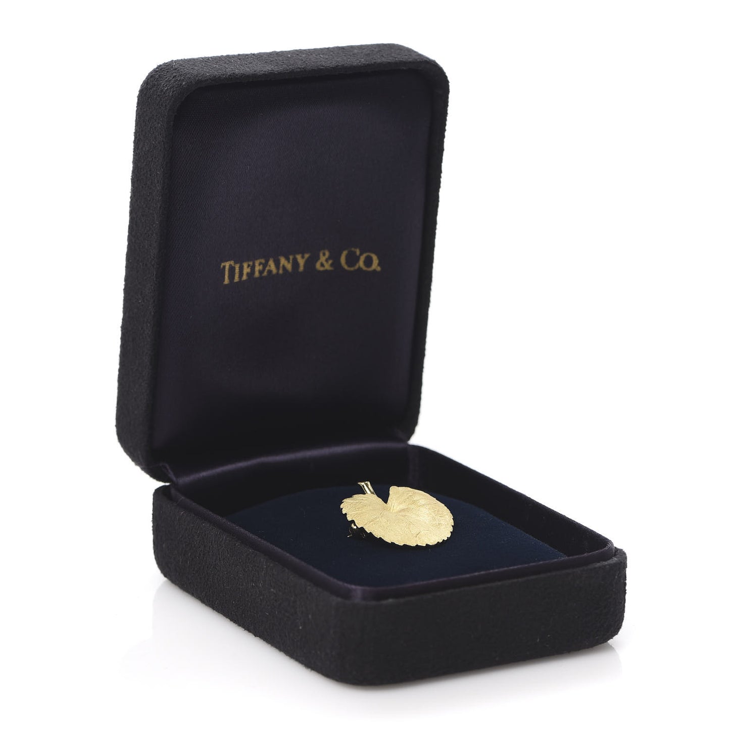 18K Yellow Gold Leaf Brooch Pin