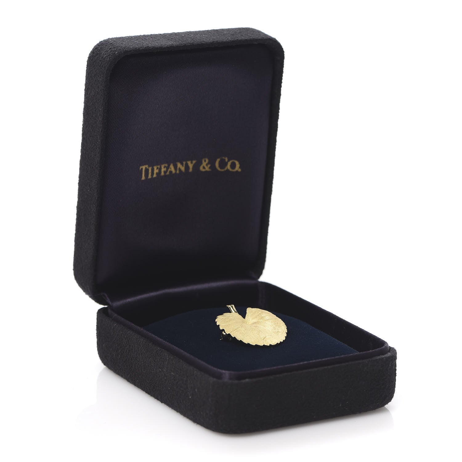 Tiffany 18K Yellow Gold Leaf Brooch Pin 5 of 5